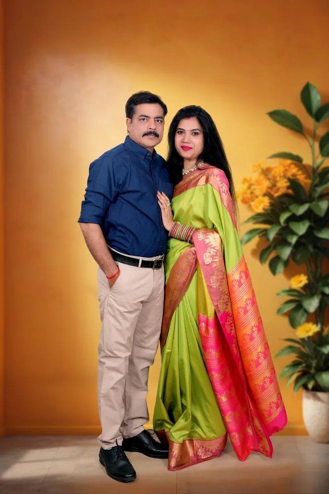 Couple studio portrait photography at Anjali Digital photo studio in Noida